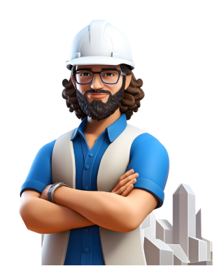 illustration of a builder with hard hat